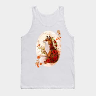 Floral Fox Tank Top